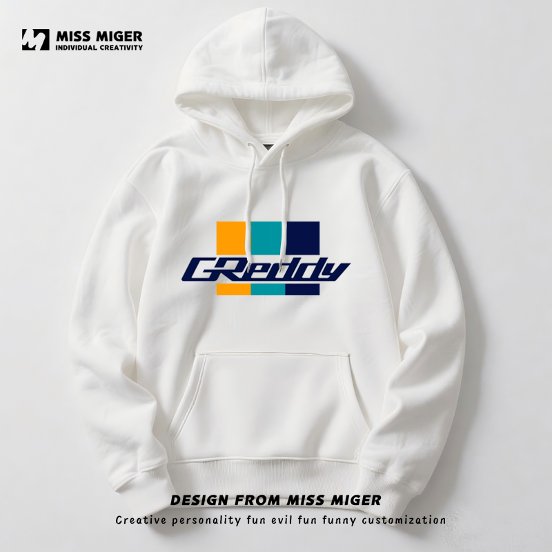 日本JDM改装车风格86BRZ涡轮Greddy连帽套头卫衣春秋冬季打底衫