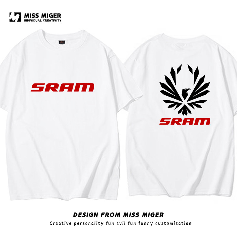SRAM骑行爱好者速联自行车环法天空车队短袖T恤衫男女可定制T恤装图片