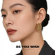 ASYOUWISH 编织镂空金色耳环轻奢高级感耳钉女 时尚 2025年新款 法式