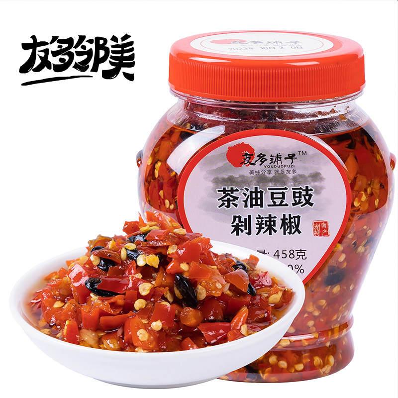 友多铺子茶油豆豉剁辣椒瓶装