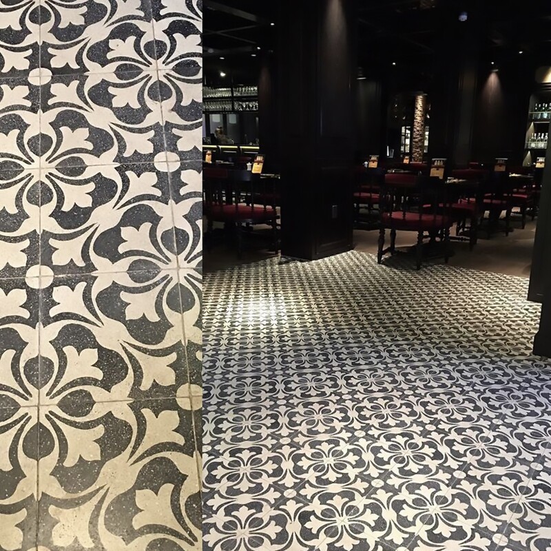 定制 彩色水磨石地砖200x200客厅防滑地板砖水泥花砖仿古厨房墙砖