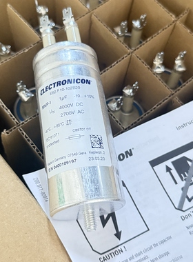 E62.F10-102B20 MKP-1uf 2700vac 4000vdc ELECTRONICON滤波电容