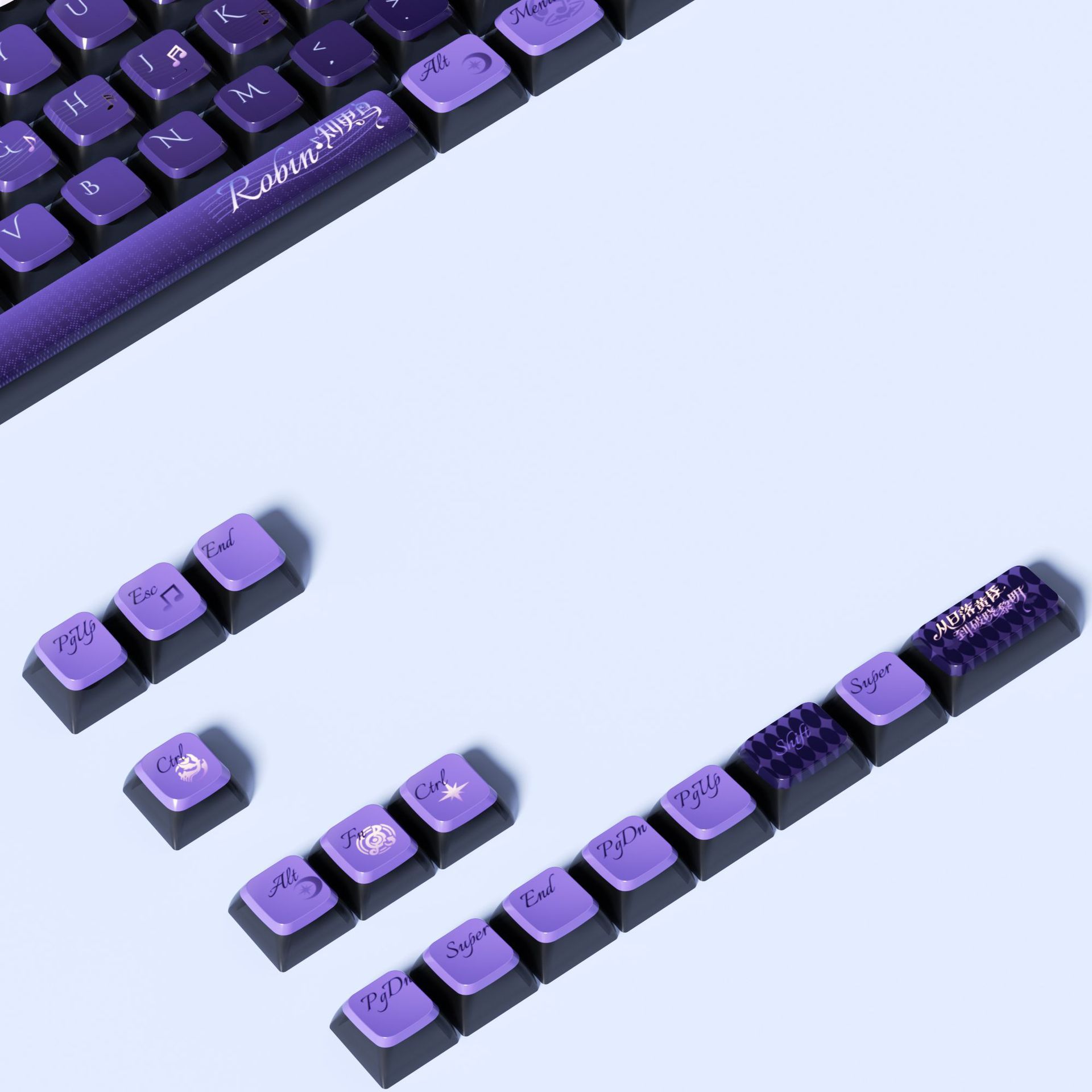 动漫主题键帽机械键盘SA高度四面透PBT热升华工艺