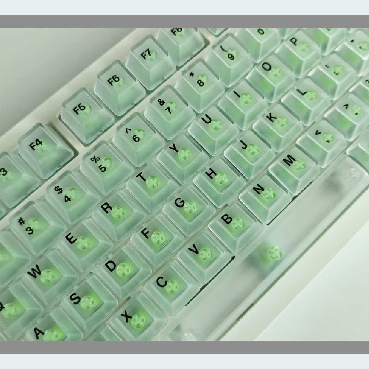 热升华+PC雾透极昼渐变透明键帽原厂高度客制化机械键盘键帽