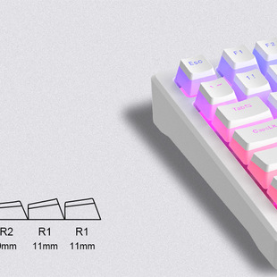 客制化双皮奶165键 OEM高度正刻透光键帽PBT创意个性 XVX 布丁