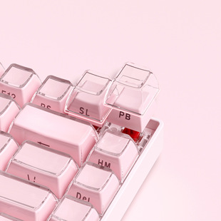 xvx 适用十字轴客制化机械磁轴键盘二色注塑键帽 水晶果冻