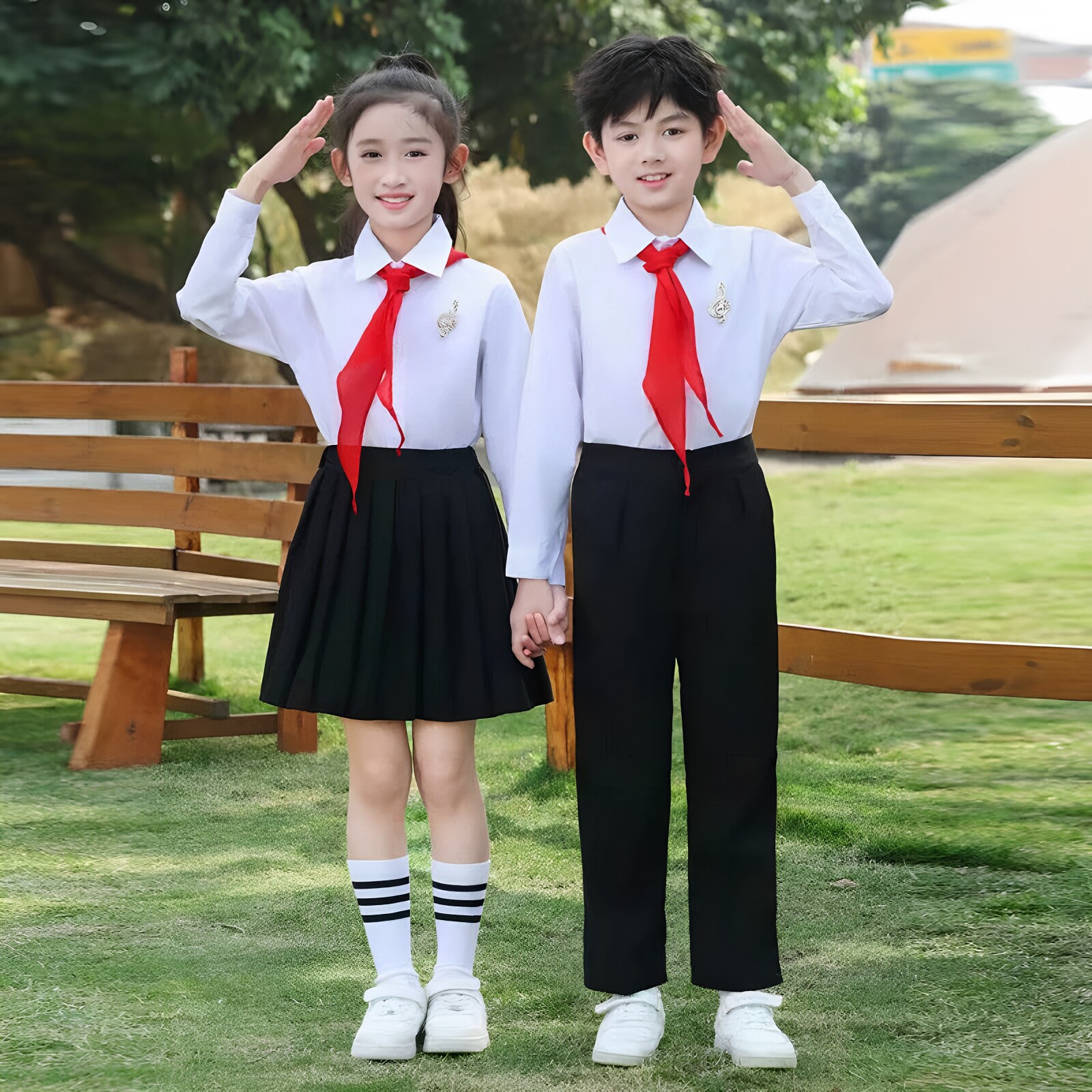中小学生升旗手运动会开幕式演出服幼儿园男女童诗歌朗诵合唱表演