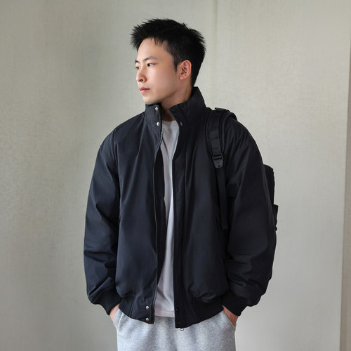 冬季哈灵顿立领羽绒服