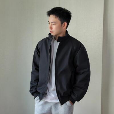 哈灵顿立领棉服夹克男