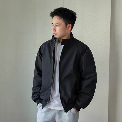 哈灵顿立领棉服夹克男