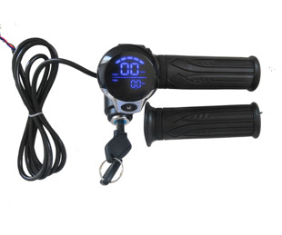 新款 36V48V60v电动车液晶加速把手电动自行车油门把手车速里程电