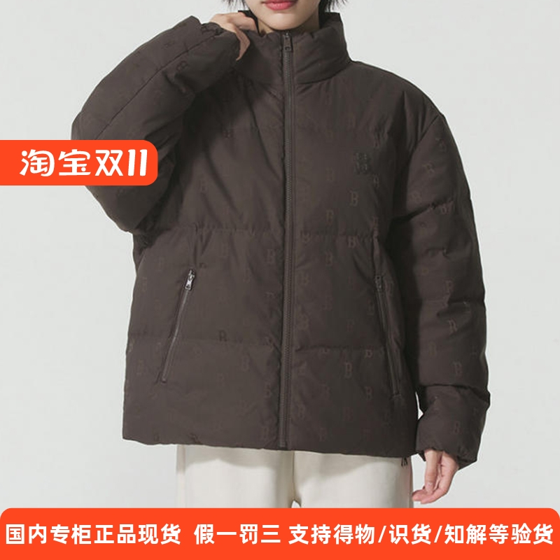 MLB羽绒服男女款2025秋季新款立领保暖老花休闲面包服3ADJM0356