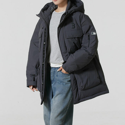 MLB羽绒服男女25冬季新款NY工装连帽保暖运动棉羽外套3ADJB0756