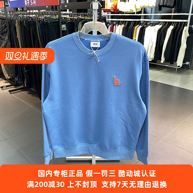 国内现货MLB卫衣加绒套头2023秋冬新款情侣款卫衣外套3AMTB0336