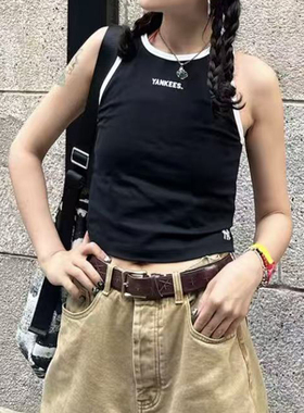 国内现货MLB女装2025夏季新款小标无袖坎肩吊打打底背心3FTOV0153