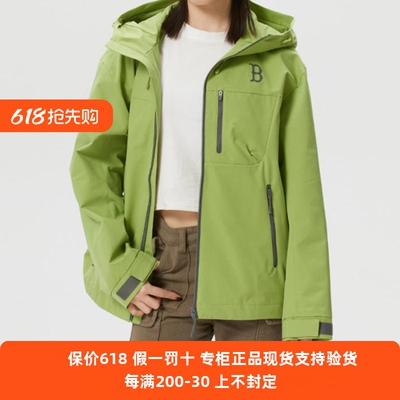 MLB外套春新款男女背后大logo运动休闲防风连帽外套3AWJB0361
