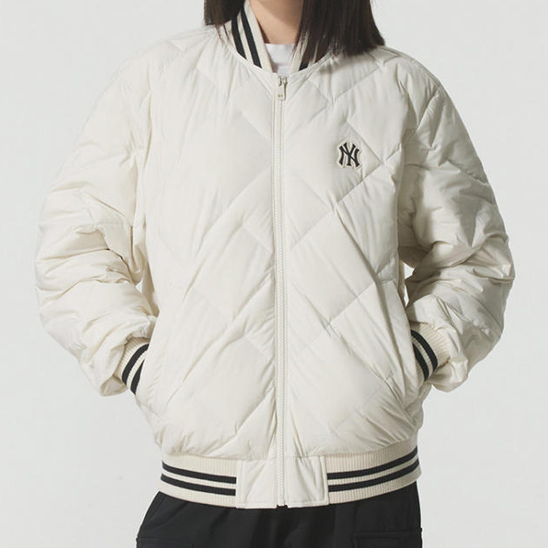 MLB情侣棒球服25秋冬新款时尚轻薄款防泼水鹅绒羽绒服3ADJV4156