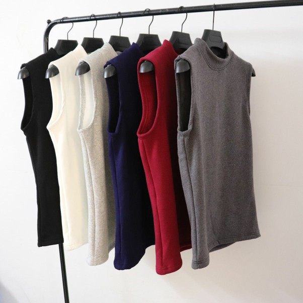 2025新品半高领无袖背心男加绒加厚修身坎肩纯色内搭打底保暖上衣,男装,背心,淘宝优惠券,粉丝福利购,淘宝优惠卷