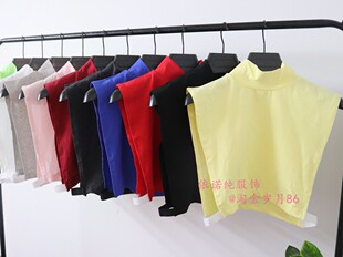 男女通用加长半高领春秋毛衣打底假领子纯棉立领装饰保暖假领围脖