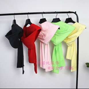 2025新品纯棉夏季连帽披肩围脖韩版百搭秋季装饰外出游玩围巾帽子