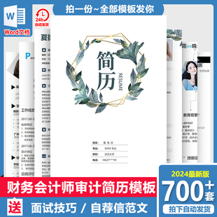 财务高管总监经理财务会计分析顾问成本管会计师审计总账简历模板