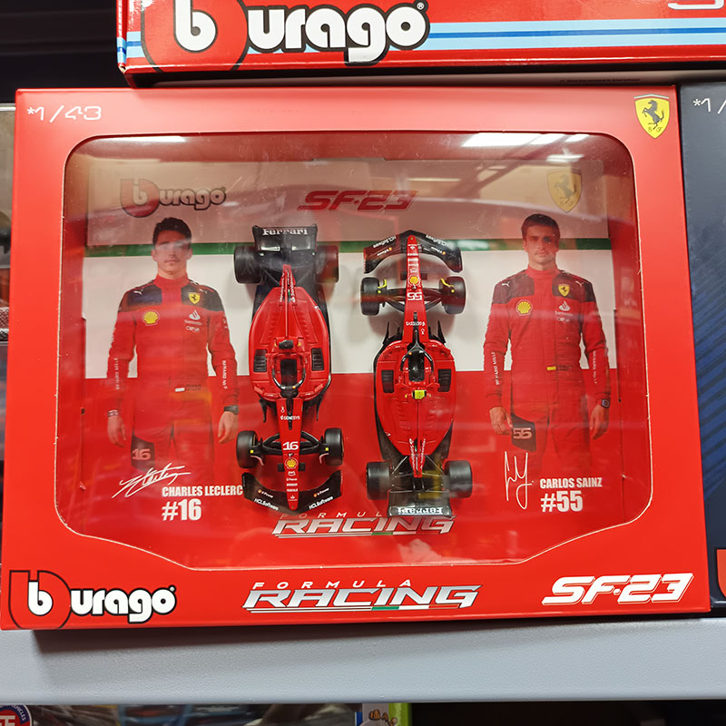 比美高 1:43法拉利F1双车相框套装赛车模型红牛/奔驰/迈凯伦车队