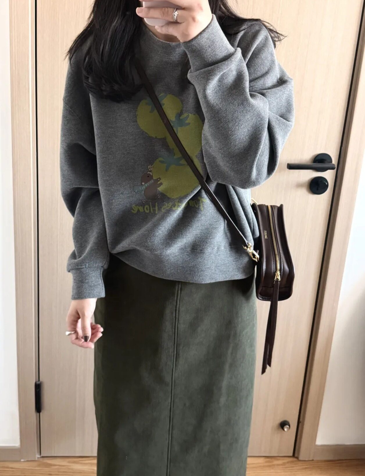 糯叽叽韩版卡通印花圆领卫衣女秋季软暖宽松套头长袖休闲上衣套头