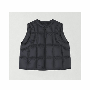 月月 2026秋冬新款小众极简风豆腐块羽绒服百搭马甲