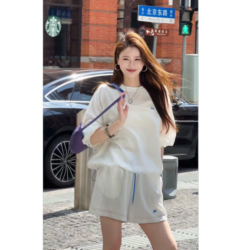 亚麻棉薄款舒适显瘦运动休闲套装