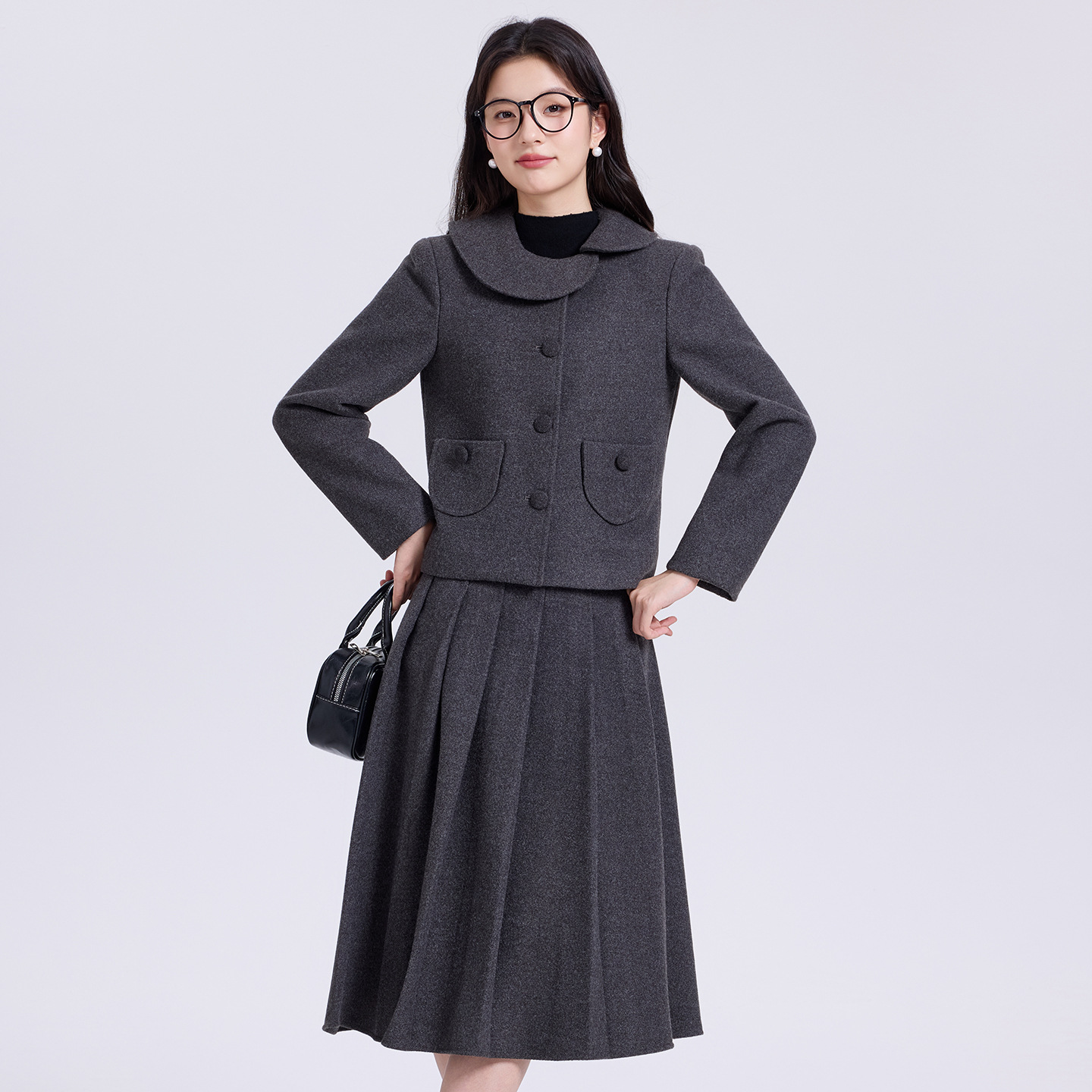 毛呢面试教资西装套装女秋冬2025新款高端职场气质女神范职业装