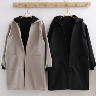 围裙厨房男士 加绒加厚防水防油长袖 工作服 冬季 罩衣大人外套女时尚