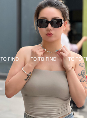 TO TO FIND 天然珍珠绿松石项链米珠绿松石手链原创新中式叠戴