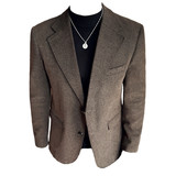 秋冬高级感加厚人字纹毛呢西服外套休闲西装咖啡色DX8825-P155，男装西服，电商A213