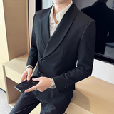 风休闲盘扣西服宴会西装青果领高档帅气西装外套男DX953-P168，男装西服套装，电商A213