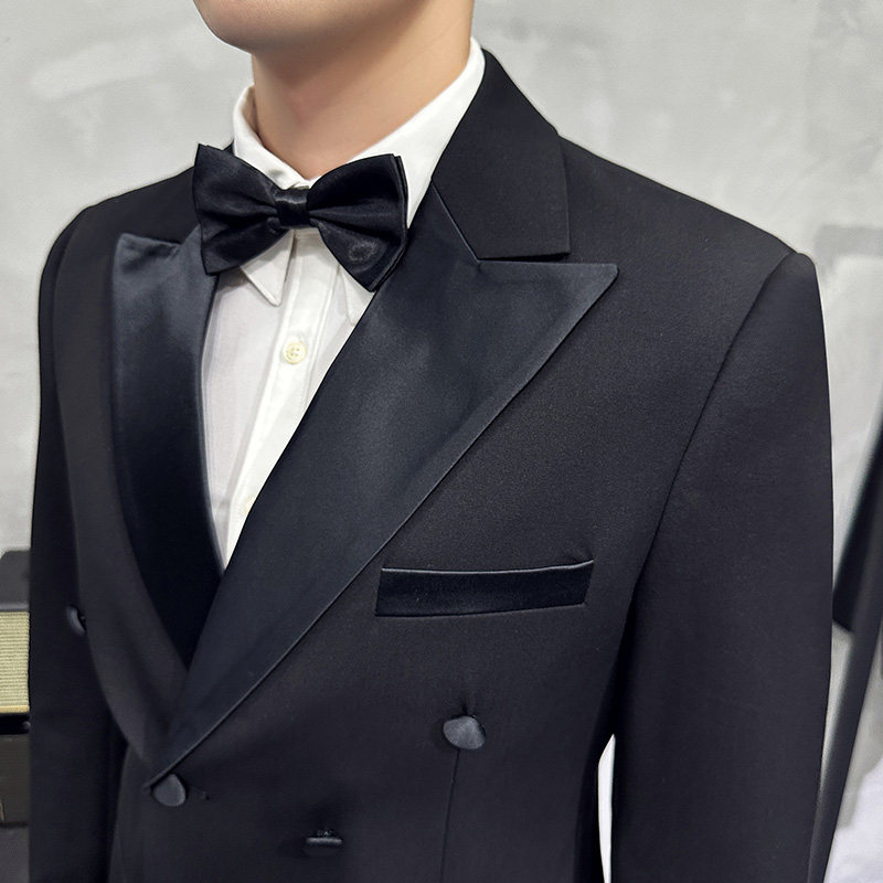 M-7XL主推款结婚西服礼服塔士多双排扣西装三件套SJT117-P200特,男装西服套装,电商A213