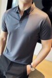 科技狠活~磁吸扣高级感垂感华夫格无痕polo衫薄款短袖PL2320-P63，男装Polo衫，电商A213