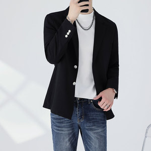 轻熟风单西外套韩版宽松休闲西服男潮流帅气小西装DX18-P155图片