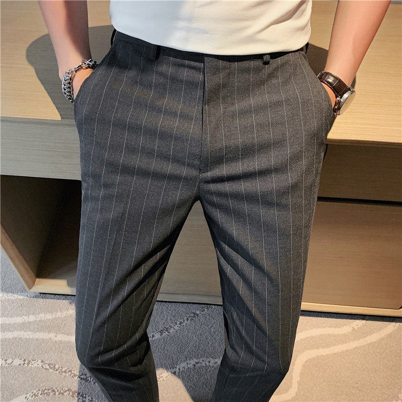 常年做长期卖 28-42码 男士纹西裤舒适弹力小脚休闲裤XK07-P75图片