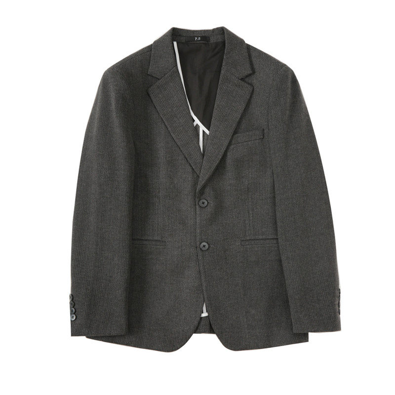 秋冬男士毛呢休闲西服外套潮流帅气暗条纹妮子西服黑色DX912-P145,男装西服,电商A213