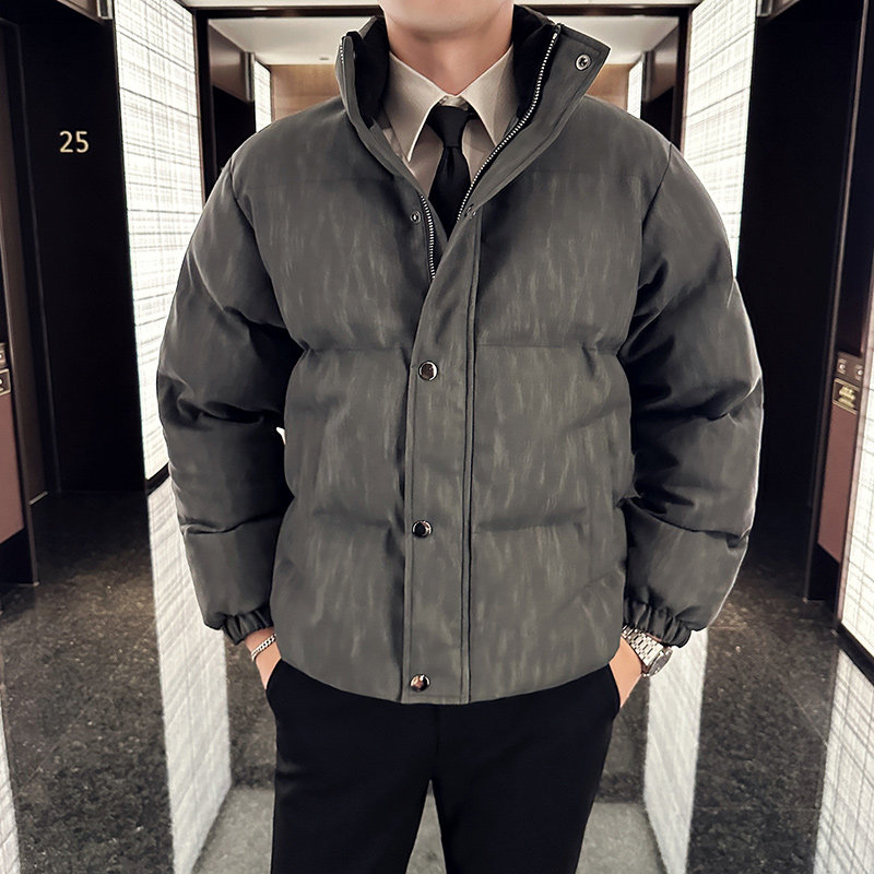 加厚棉衣男质感肌理纹皮外套立领拉链PU皮夹克面包服MY5536-P198,男装夹克,电商A213