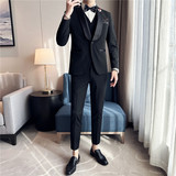 新郎结婚礼服主持人宴会西装男西服三件套塔士多西装SJT888-P265，男装西服，电商A213