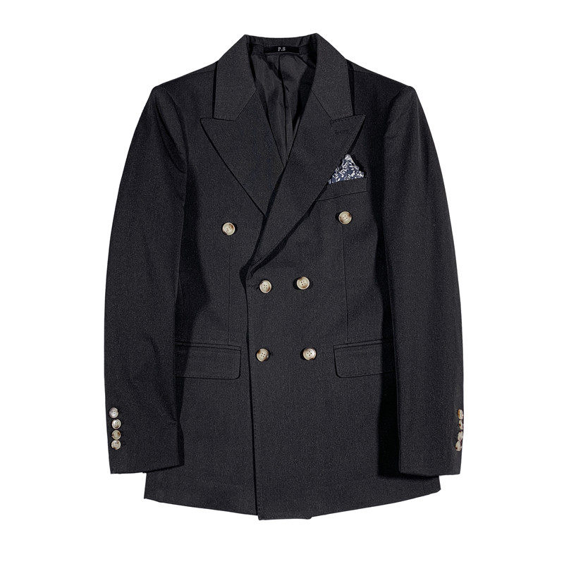 长期做休闲西装双排扣加厚西服套装男西装两件套修身LJT627/P230,男装西服套装,电商A213