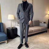 拼色领~结婚西服套装男礼服塔士多西装两件套LJT670-P257，男装西服套装，电商A213