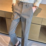 高级感拉伸腰围~秋冬磨毛加厚毛呢西裤男商务休闲裤XK8828-P68，男装西裤，电商A213