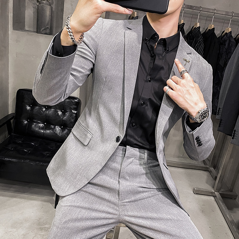 长期做S-7XL主推特价款男士纯色西服套装修身西装潮LJT105/P210,男装西服套装,电商A213