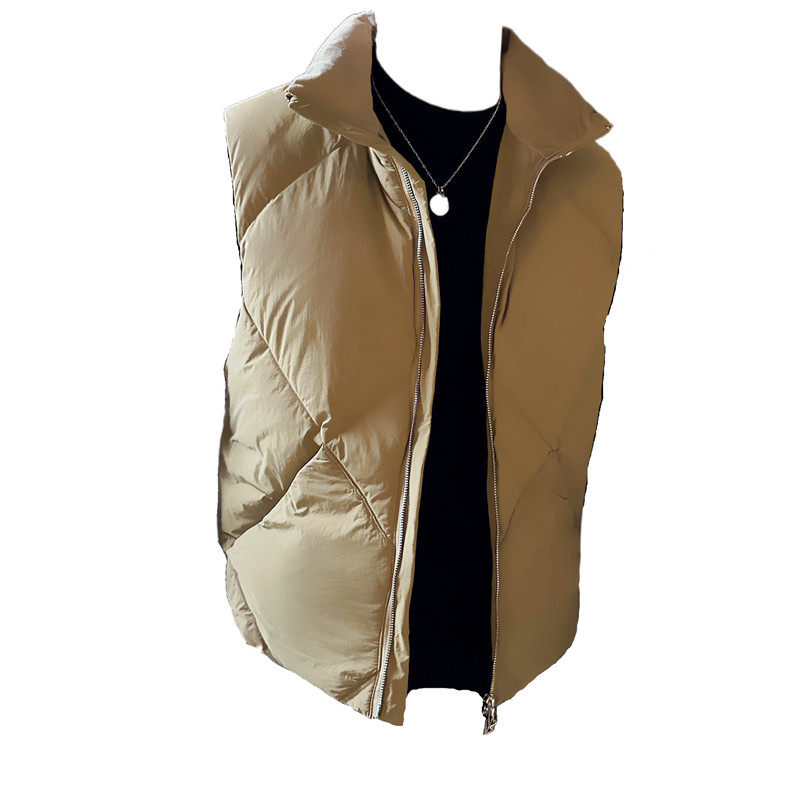 轻薄羽绒服白鸭绒保暖无袖外套男立领面包服羽绒马甲YR5533-P218，男装羽绒服，电商A213
