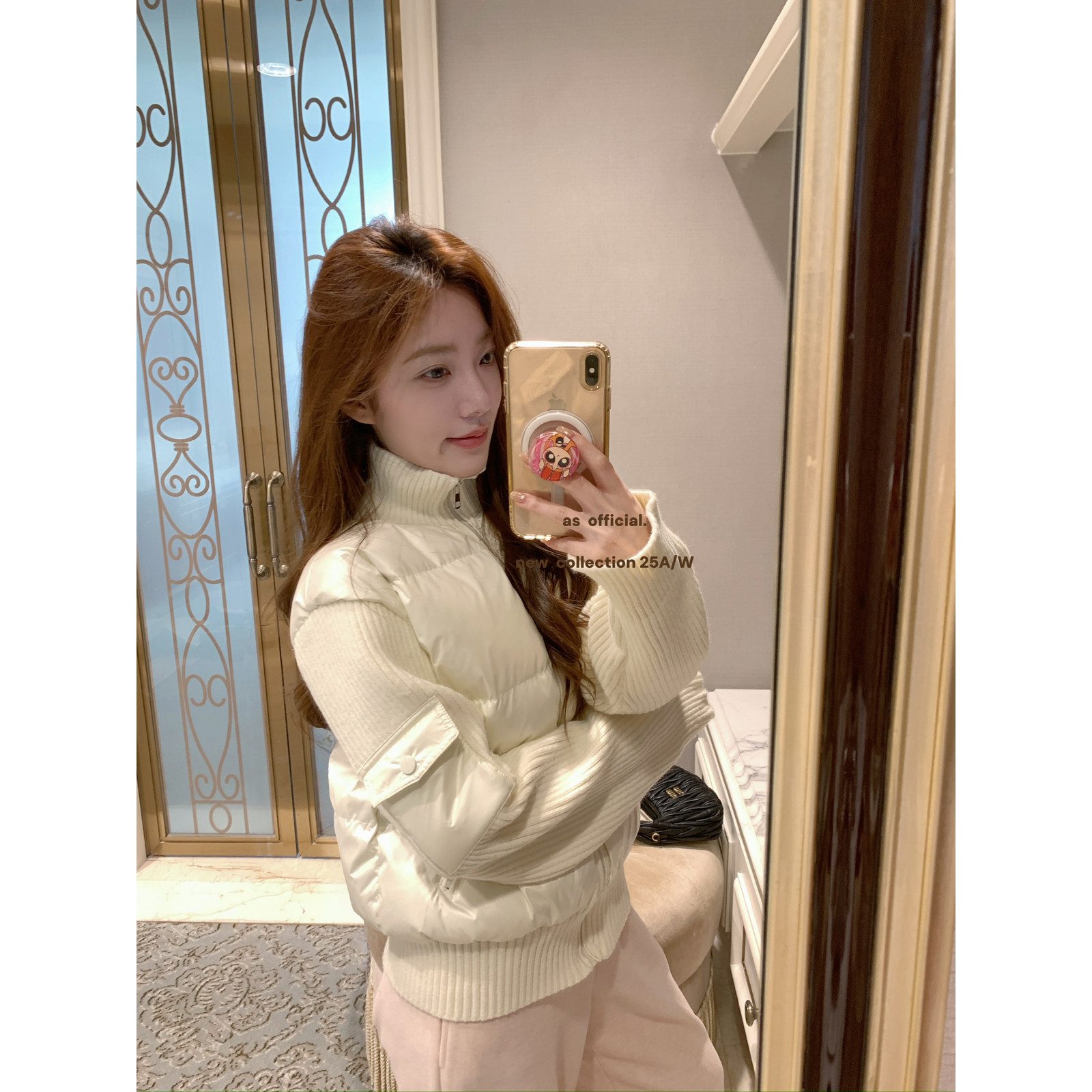 25新款入冬小立领针织拼接保暖羽绒服外套(简约而不简单～)