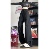 2026春季中性港风水洗拖地裤男女牛仔裤GY7001P52控78，男装牛仔裤，电商B329