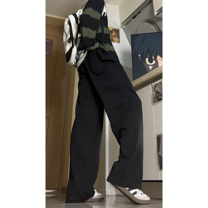 港风2026重磅直筒水洗卫裤学生中性休闲运动裤J959P55控78,男装休闲裤,电商B329