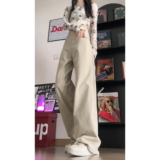 2026春季中性港风水洗拖地裤男女牛仔裤GY7001P52控78，男装牛仔裤，电商B329